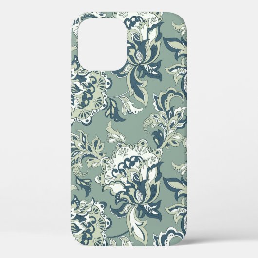 民族フローラのシームレスなパターン民俗ろうけつ染め Case-Mate iPhoneケース (裏面)