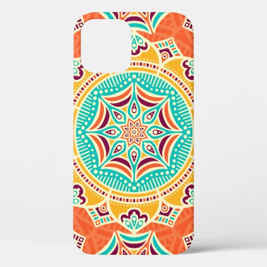 民族フローラのシームレスなパターン Case-Mate iPhoneケース (裏面)