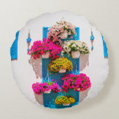 民族フローラの壁掛けスタイル庭 ラウンドクッション (裏面)