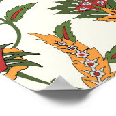 民族フローラスタイリッシュ：シームレスオーナメント。 ポスター (角)