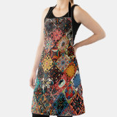 民族フローラ曼荼羅の継ぎ目のない模様。カラフル エプロン (インサイチュ)