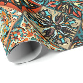 民族フローラ曼荼羅の継ぎ目のない模様。カラフル ラッピングペーパー (ロールコーナー)