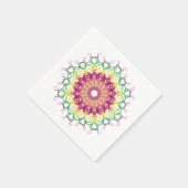 民族フローラ曼荼羅。 スタンダードカクテルナプキン (角)
