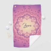 民族フローラ曼荼羅。フローラ冠 ゴルフタオル (インサイチュ)