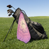 民族フローラ曼荼羅。フローラ冠 ゴルフタオル (グリーン)