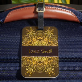 民族フローラ曼荼羅。フローラ冠 ラゲッジタグ