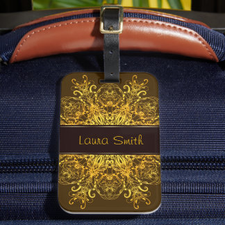 民族フローラ曼荼羅。フローラ冠 ラゲッジタグ