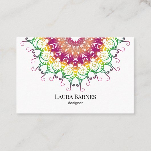 民族フローラ曼荼羅。 名刺 (正面)