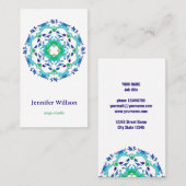 民族フローラ曼荼羅。文字。名刺 名刺 (正面/裏面)