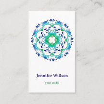 民族フローラ曼荼羅。文字。名刺