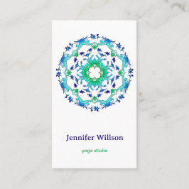 民族フローラ曼荼羅。文字。名刺 名刺