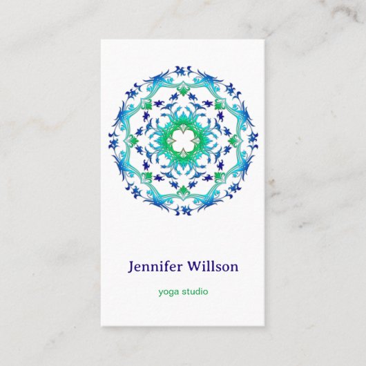 民族フローラ曼荼羅。文字。名刺 名刺 (正面)