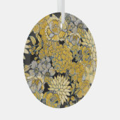 民族フローラ:クリエイティブペイズリーテクスチャ。 ガラスオーナメント (正面右)