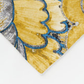 民族フローラ:クリエイティブペイズリーテクスチャ。 フリースブランケット (角)