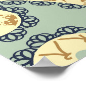 民族フローラ、ペイズリーヴィンテージスタイル。 ポスター (角)