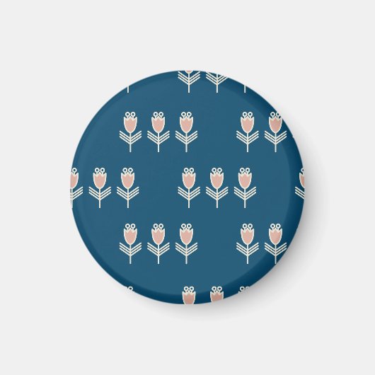 民族フローラ:ヴィンテージ装飾オーナメント マグネット (正面)