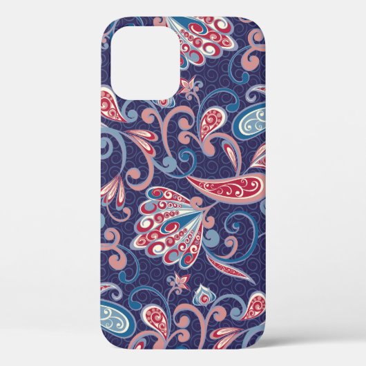 民族フローラ:抽象芸術オリエンタルシームレス。 Case-Mate iPhoneケース (裏面)