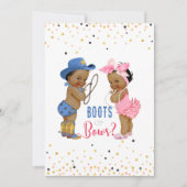 民族ベビーブーツまたは弓ジェンダーの明かす 招待状 (正面)