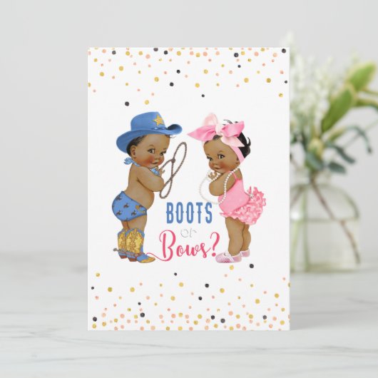 民族ベビーブーツまたは弓ジェンダーの明かす 招待状 (スタンド正面)