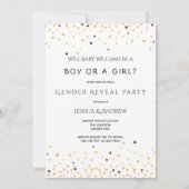 民族ベビー野球または弓性別の表示 招待状 (裏面)