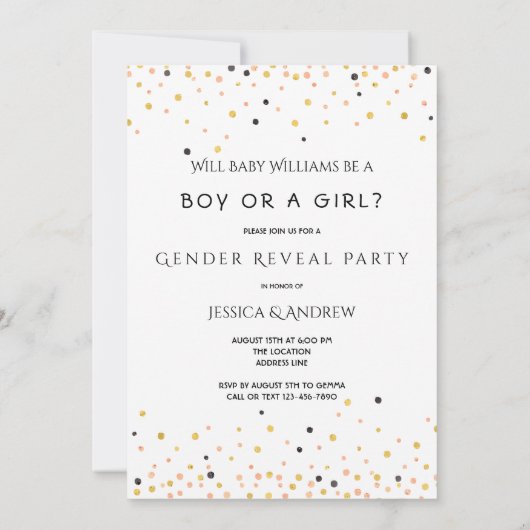 民族ベビー野球または弓性別の表示 招待状 (裏面)