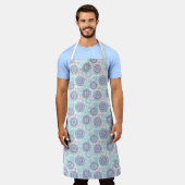 民族ペイズリーパターン エプロン (着用した状態)
