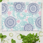 民族ペイズリーパターン キッチンタオル (折り畳み)