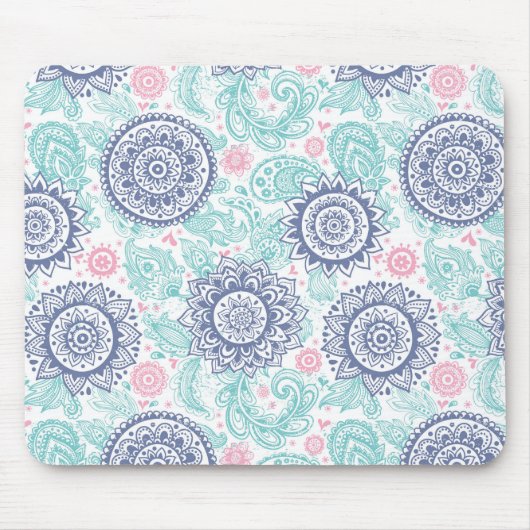 民族ペイズリーパターン マウスパッド (正面)