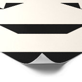 民族モダンオーナメント。白黒ヴィンテージ ポスター (角)