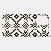 民族モダンオーナメント。白黒ヴィンテージ Case-Mate iPhoneケース (裏面 (横))