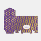 民族モロッコのパープル＆ゴールドパーティー フェイバーボックス (折り畳みなし)