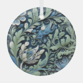 民族ロシアのヴィンテージプリント ガラスオーナメント (正面)