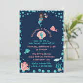 民族人魚とタツノオトシゴ | 4歳の誕生日パーティー 招待状 (スタンド正面)