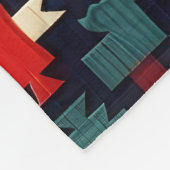 民族伝統的幾何学的パターン フリースブランケット (角)