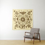 民族先住民先史的なイーグル太陽のシンボ タペストリー (インサイチュ)