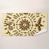 民族先住民先史的なイーグル太陽のシンボ バスタオル (バスタオル)