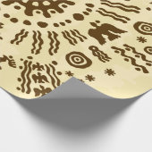 民族先住民先史的なイーグル太陽のシンボ ラッピングペーパー (角)