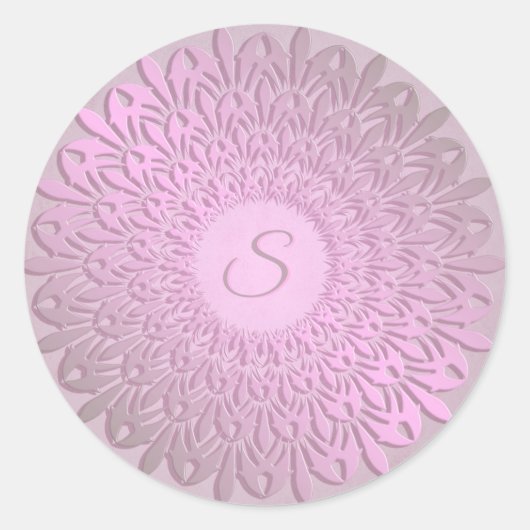 民族勾配曼荼羅。モノグラム. ラウンドシール (正面)