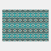 民族南西部の幾何学的パターン ラッピングペーパーシート (正面2)