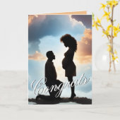 民族夫婦妊娠祝いスピリチュアル カード (黄色い花)