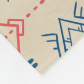 民族幾何学パターン フリースブランケット (角)