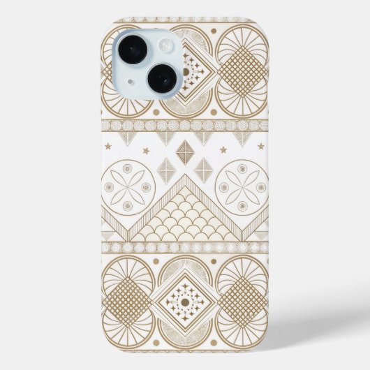民族幾何学模様フラワートライバルシームレスパターン 2 Case-Mate iPhoneケース (裏面)
