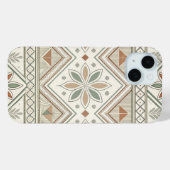 民族幾何学模様フラワートリビアルシームレスパターン Case-Mate iPhoneケース (裏面 (横))