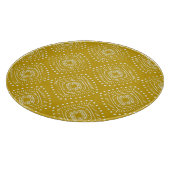 民族幾何学模様：黄金色、白 カッティングボード (角)