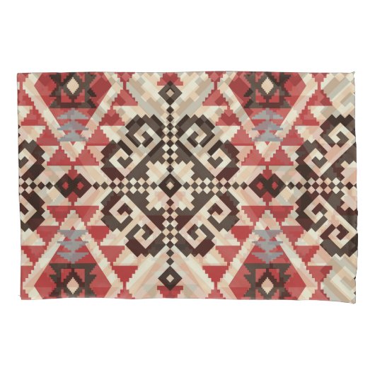 民族幾何学的：抽象芸術シームレス 枕カバー (正面)