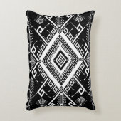 民族幾何学縁どインディアン、抽象芸術。 アクセントクッション (正面(垂直))