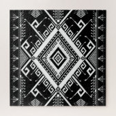 民族幾何学縁どインディアン、抽象芸術。 ジグソーパズル (横)