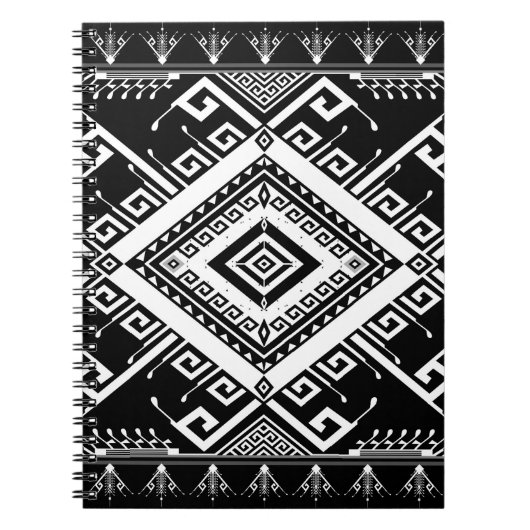 民族幾何学縁どインディアン、抽象芸術。 ノートブック (正面)
