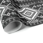 民族幾何学縁どインディアン、抽象芸術。 ラッピングペーパー (ロールコーナー)