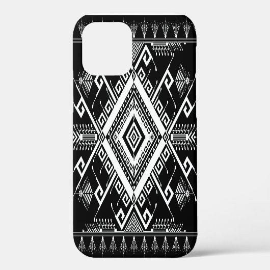 民族幾何学縁どインディアン、抽象芸術。 Case-Mate iPhoneケース (裏面)